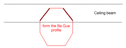 The two bamboo flutes form a Ba Gua profile